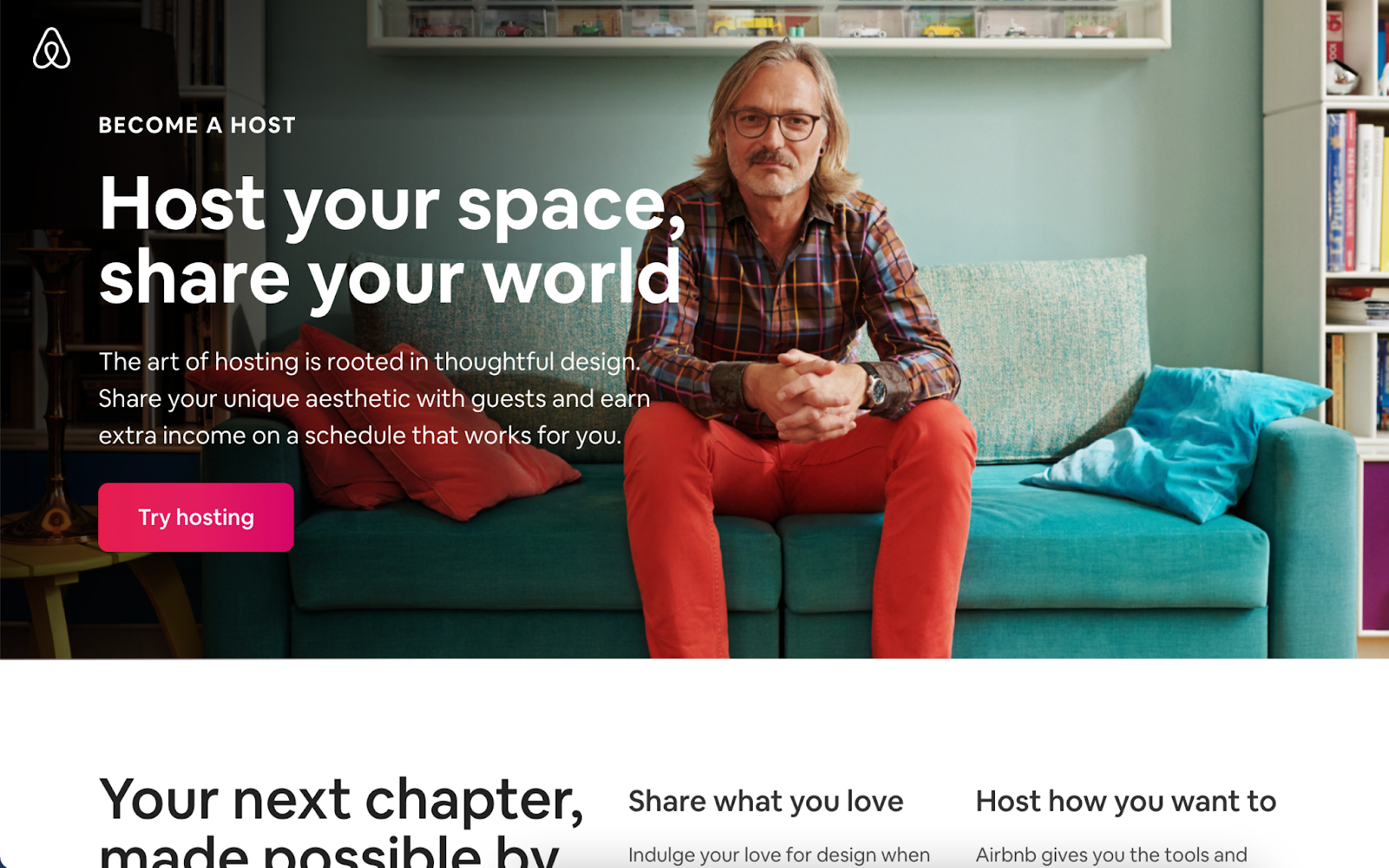 AirBnB landing page